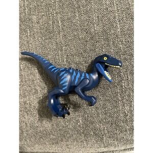 LEGO Velociraptor Dark Blue Jurassic World / Park  Minifigure Dinosaur Mini Fig
